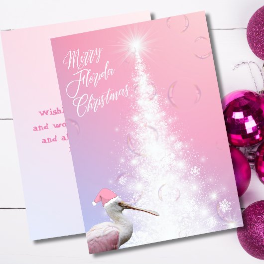 フロリメリーダクリスマス熱帯鳥と木 シーズンカード