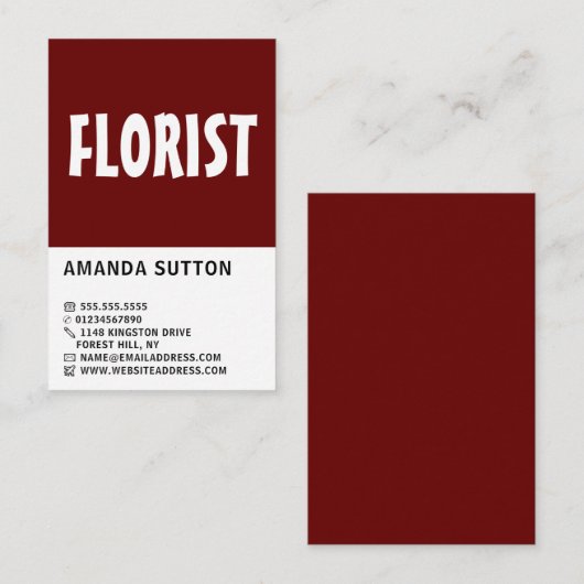 フロリモダンはっきりしたー 名刺 (正面/裏面)