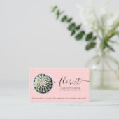 フロリモダンストの台本熱帯サボテン写真ピンク 名刺 (スタンド正面)