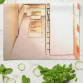 フロリモダンディアンキッ描写チンの視点 キッチンタオル (折り畳み)