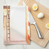 フロリモダンディアンキッ描写チンの視点 キッチンタオル (四つ折り)