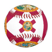 フロリ最高のダ州パパ、愛国米国、フロリダ州旗 野球ボール (裏面)