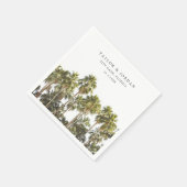 フロリ結婚ダのヤシの木のカスタム写真 スタンダードカクテルナプキン (角)