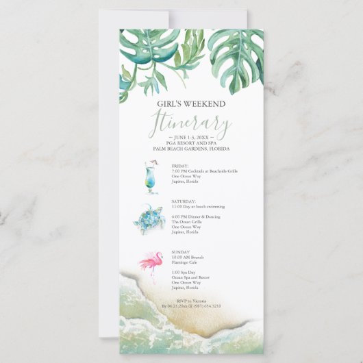 フロリ結婚ダの週末の旅程 (正面)