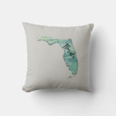 フロリ絵を描ダビーチ装飾用クッション クッション (正面)