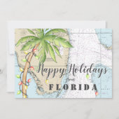 フロリ航海のダから熱帯ハッピーホリデー シーズンカード (正面)