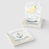 ⚓フロリ航海のダボート名+ウェルカムボード ストーンコースター (横)