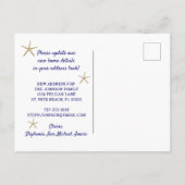 フロリ航海のダ新しい住所に移ストライプ動した 案内ポストカード (裏面)