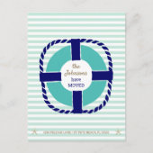 フロリ航海のダ新しい住所に移ストライプ動した 案内ポストカード (正面)