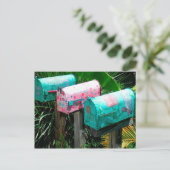 フロリ色彩の鮮やかダのハンドメイルボックス ポストカード (スタンド正面)