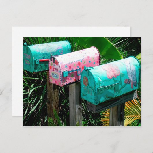 フロリ色彩の鮮やかダのハンドメイルボックス ポストカード (正面/裏面)