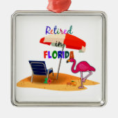 フロリ退職したダの太陽のおもしろい メタルオーナメント (正面)