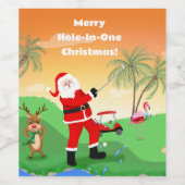 フロリ遊ダゴルフでのサンタの水不足 ワインラベル (シングルラベル)