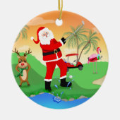 フロリ遊ダゴルフ名でのサンタの水の危険 セラミックオーナメント (正面)