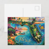 フロリ鮮やかダ地図アート ポストカード (正面/裏面)