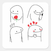 フロルおもしろいクミーム，フロル，ミーム，フロル スクエアシール (正面)