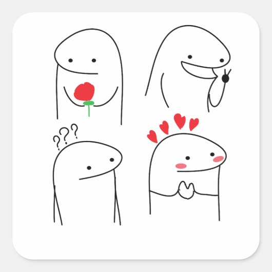 フロルおもしろいクミーム，フロル，ミーム，フロル スクエアシール (正面)