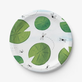 フロルリリーパッド誕生日紙プレート ペーパープレート