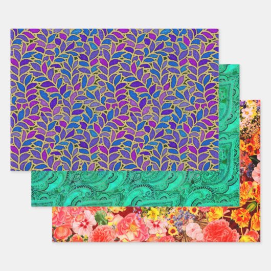 フロレスタブリュッセルフラワーサンプラー ラッピングペーパーシート (セット)