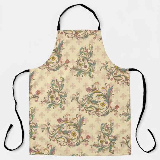 フロレンイタリアンチンが花開く エプロン (正面)
