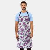 フロレンイタリアンチンが花開く エプロン (着用した状態)