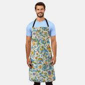 フロレンイタリアンチンが花開く エプロン (着用した状態)