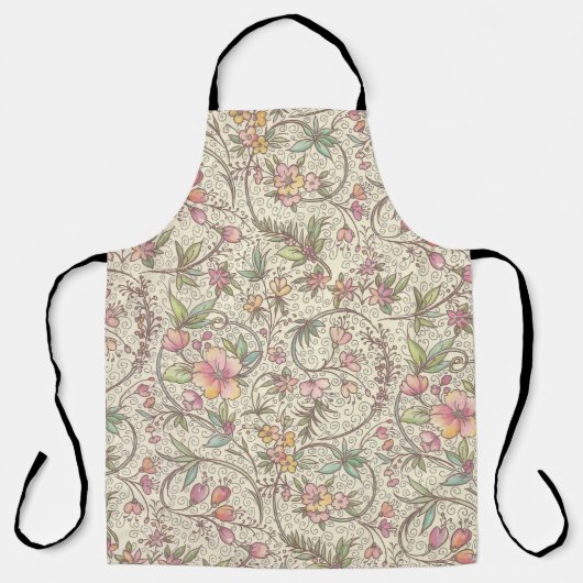 フロレンイタリアンチンが花開く エプロン (正面)