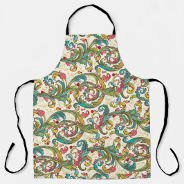 フロレンイタリアンチンが花開く エプロン