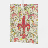 フロレンイタリアンチン（紋章の）フラ・ダ・リパターン ガラスオーナメント (正面左)