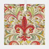 フロレンイタリアンチン（紋章の）フラ・ダ・リパターン ガラスオーナメント (裏面)