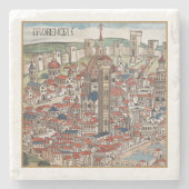 フロレンシアコロアマーブルドリンクコースター ストーンコースター (正面)