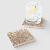 フロレンシアセピアトラバーチンコースター ストーンコースター (横)