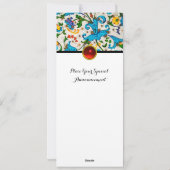 フロレンティア ルネサンス ブルー 花の渦巻き シーズンカード (裏面)