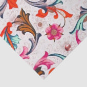 フロレンティア ルネサンス 赤 花の渦巻き, 花 薄葉紙 (詳細)