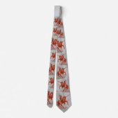 フロレンティーヌナイトオンバックワードグレーセピアスケッチ ネクタイ (裏面)