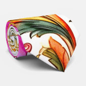 フロレンファンシーチンデザイン水の色葉の ネクタイ (ロール)