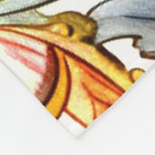 フロレンファンシーチンデザイン水の色葉の フリースブランケット (角)