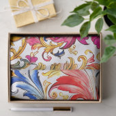 フロレンファンシーチンデザイン水の色葉の 薄葉紙 (ギフト)