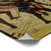 フロワサートのクロニクルからのポワティエの戦い ポスター (角)