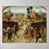 フロワサートのクロニクルからのポワティエの戦い ポスター (正面)