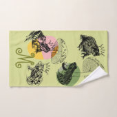 フロンコアとマッシュルーム愛好家の美学モノグラム バスタオルセット (ハンドタオル)