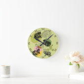 フロンコアとマッシュルーム愛好家の美学モノグラム ラウンド壁時計 (ホーム)