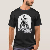 フロンティアヴィンテージモトクロスダイレクトバイクレトロバイクもしくは自転車に乗る人Cl Tシャツ (正面)
