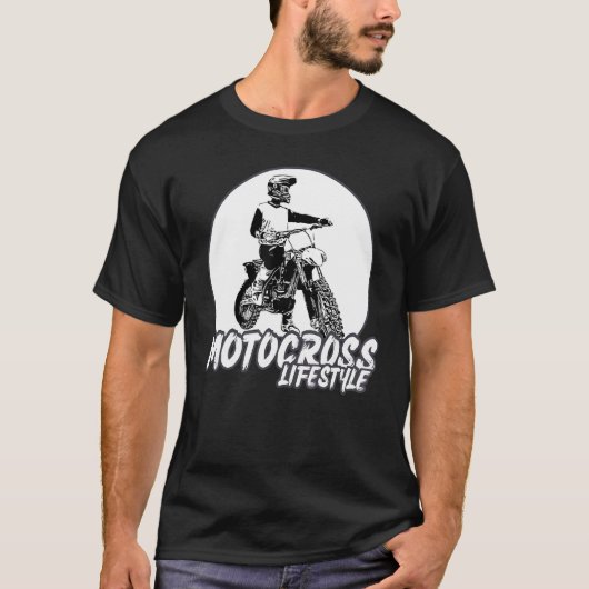 フロンティアヴィンテージモトクロスダイレクトバイクレトロバイクもしくは自転車に乗る人Cl Tシャツ (正面)