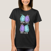 フロンテリアおもしろい細菌生物学Pun Dark BG Tシャツ (正面)