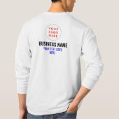 フロントおよびバックプリントロゴメンバ | メンズ長袖 Tシャツ (裏面)