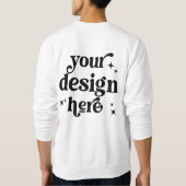 フロントとバックのデザインカスタムロゴパーソナライズされた スウェットシャツ (裏面)