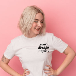 フロントとバックのデザインカスタムロゴパーソナライズされた トライブレンドＴシャツ