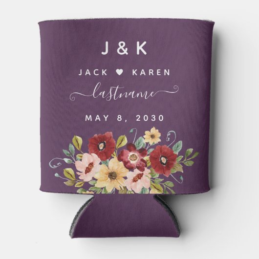 フロントとバックのフローラカスタムウェディング 缶クーラー (正面)