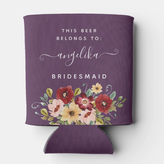 フロントとバックのフローラカスタムウェディング 缶クーラー (裏面)